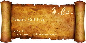 Haupt Csilla névjegykártya